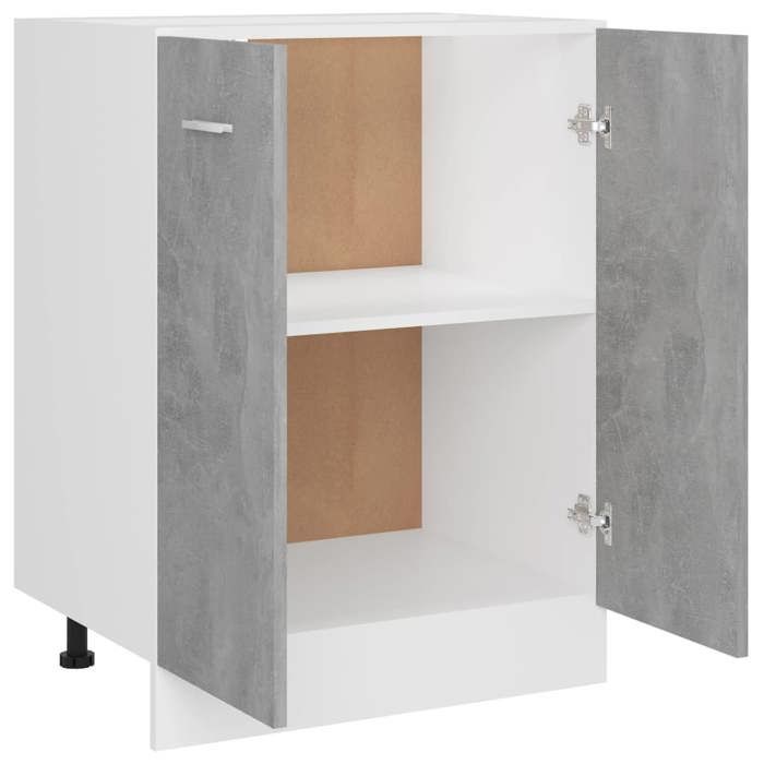 Promotion mai * Armoire de plancher Lyon - Buffet de cuisine - Gris béton EU9165801192
