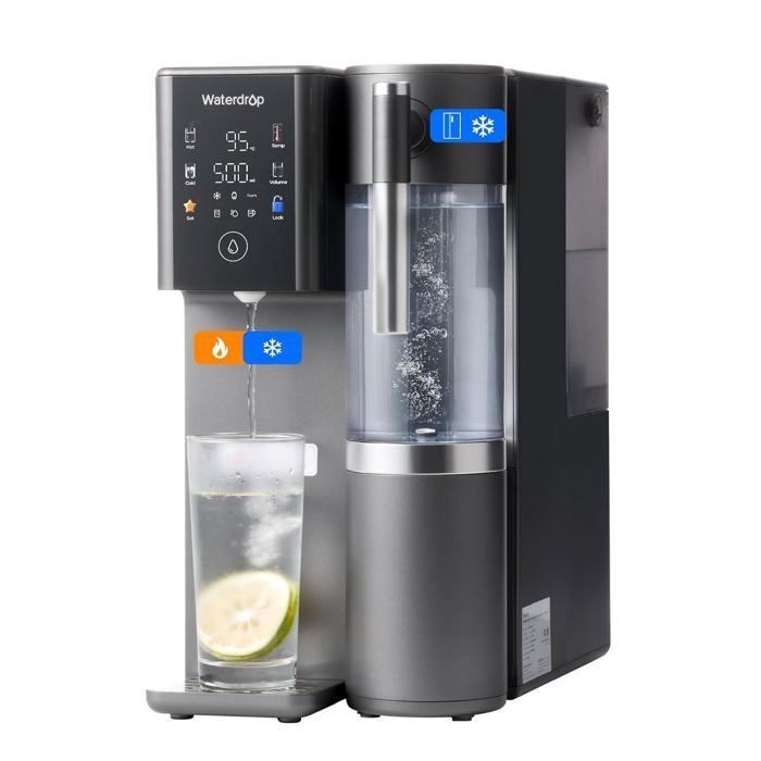 Waterdrop Système dosmose inverse WD-A2 de comptoir système RO–Réservoir deau pure portable
