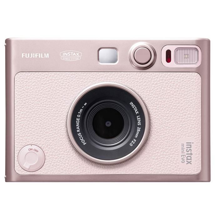 Fujifilm INSTAX mini EVO Rose - Hybride appareil photo instantanée analogique et imprimante photo