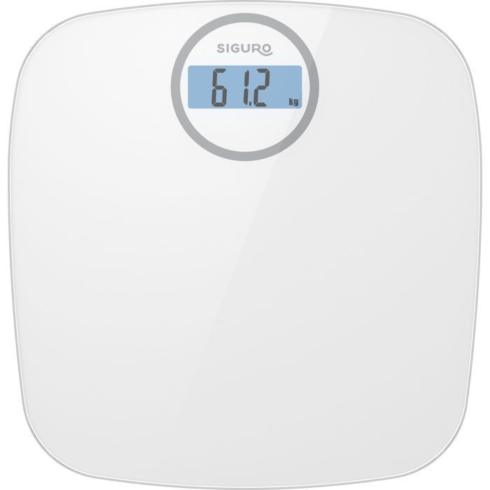 Balance de pesée - SIGURO - SC210W - Capacité 180kg - Écran LCD rétro-éclairé - 4 capteurs