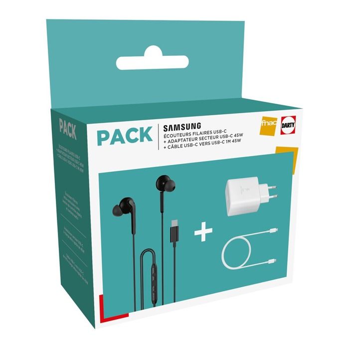 Pack Samsung Kit Pieton usb c AKG + Chargeur + cable usb c - vue 3