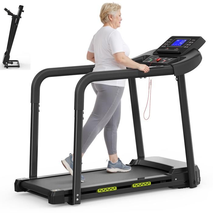 Tapis de course - pliable conception structurelle stable et sûre grand écran LED Idéal pour seniors et rééducation135 kg