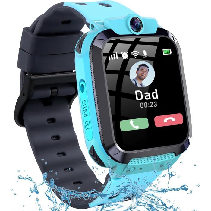 Montre Connectée Enfant 4G Avec GPS Et Appel Vidéo - Étanche IP68 - Pour Filles Et Garçons 4-12 Ans - Application De Contrôle Parental