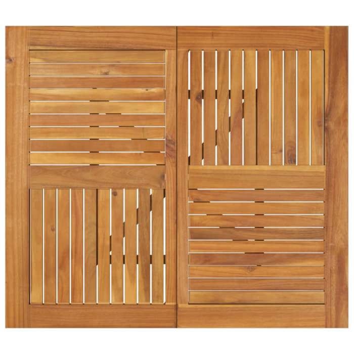 Black Friday Table à dîner de jardin BURKE 2/4 PERSONNES 85x85x75 cm Bois dacacia solide TTT300