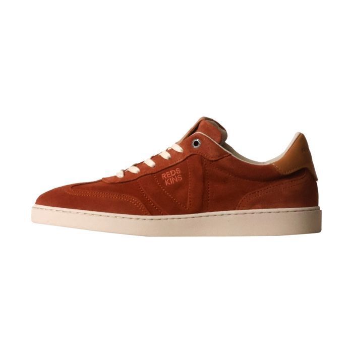 Basket Cuir - REDSKINS - Quadra - Brique - Version basse - Lacets plats - Confort exceptionnel