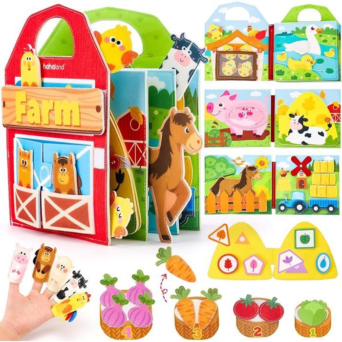 Jouet Bebe 1 an Busy Board Montessori 15 en 1 Quiet Book Jouet Enfant 1 2 3 Ans Livre Montessori 0-3 Ans Jeux  JEU DAPPRENTISSAGE