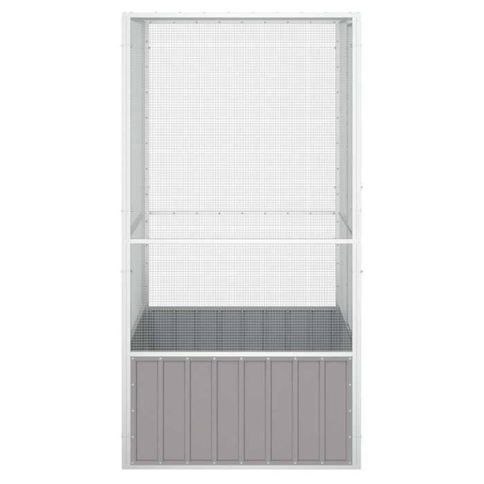 [LES SOLDES]Gris Cage à oiseaux Gris 111x107x2115 cm Acier galvaniséPoids 28.1 Kg@226709