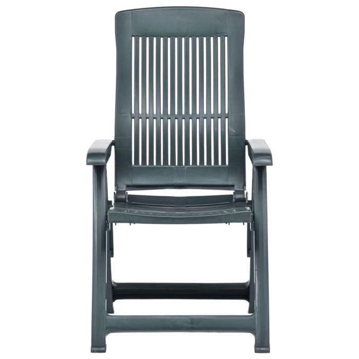 Chaises inclinables de jardin 2 pièces Meuble de jardin protection UV Plastique Vert - (60x61x109 cm) 663X33