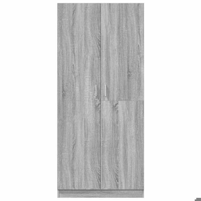 NEUF Placards à Porte élégant - Grande espace - Garde-robe/Armoire Penderie Sonoma gris 80 x 52 x 180cm Bois dingénierie FR00_8809