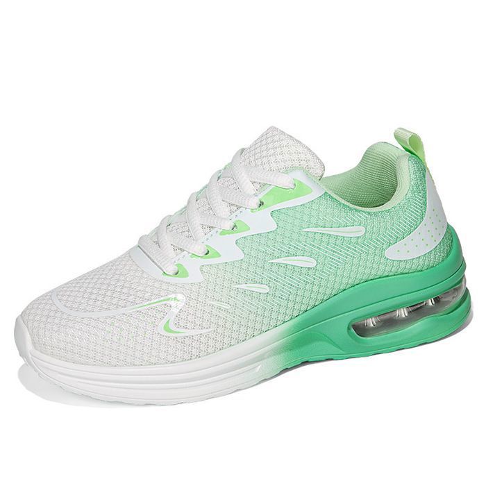 Baskets Femme Chaussures Légères à Coussin dair Respirantes Casual Mode Basses Confortables Antidérapantes - Vert