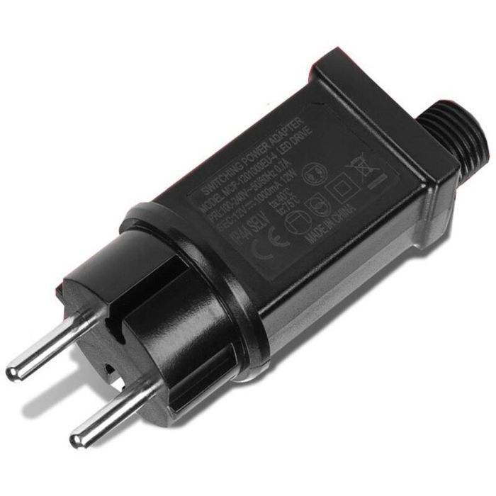 Alimentation LED 12V 12W – Transformateur étanche IP44 pour guirlandes lumineuses – Utilisation intérieure et extérieure
