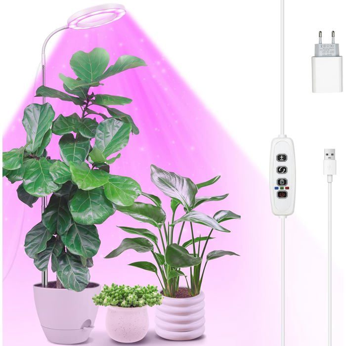 Lampe Horticole Led Spectre Complet 72 Leds Lampe Plante Interieur 160Cm Lampes De Croissance Horticoles Avec Col De Cygne 360° Mi