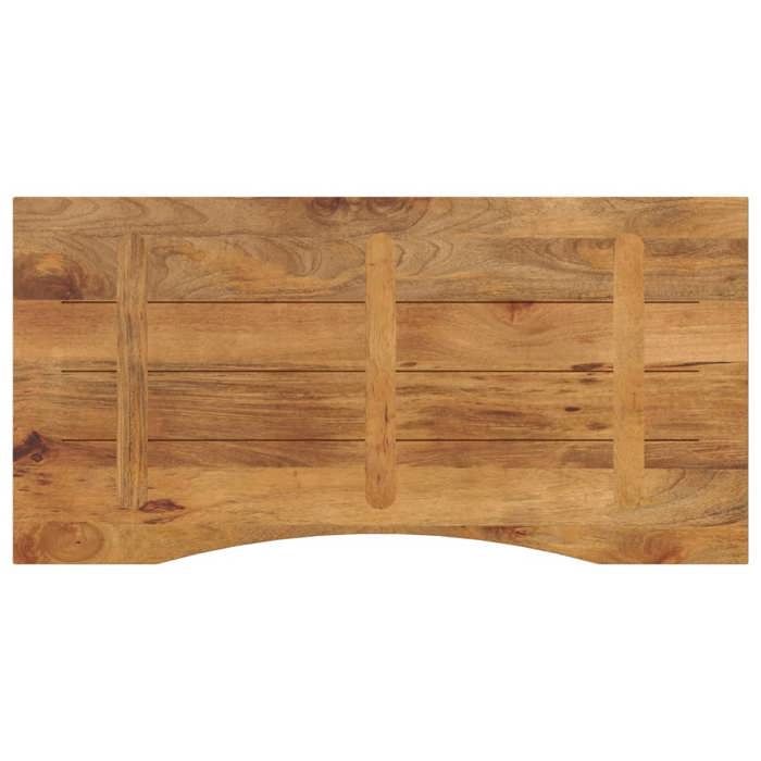 Dessus de bureau avec courbe 120x50x2 5 cm manguier massif brut_2 ans garantie_14538