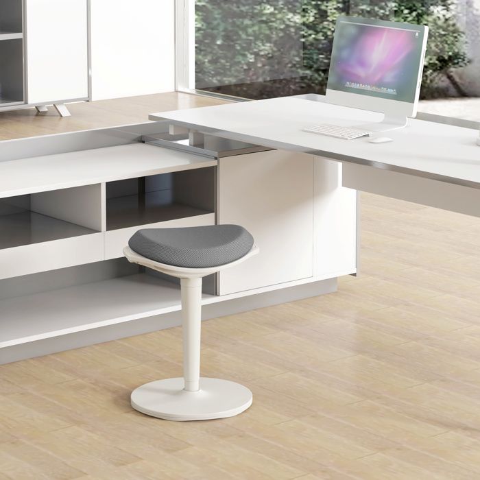 Tabouret de bureau - ZEVKOR - Modèle 1 - Hauteur réglable 56 5–71 5 cm - Assise mesh rembourrée - Inclinaison 5°