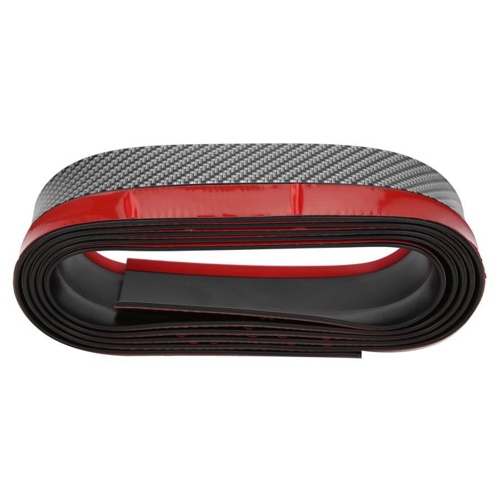 Pwshymi Groupe de pare-chocs Autocollant pour le pare-chocs Jupe latérale protectrice de auto bavette Bord rouge grain de carbone