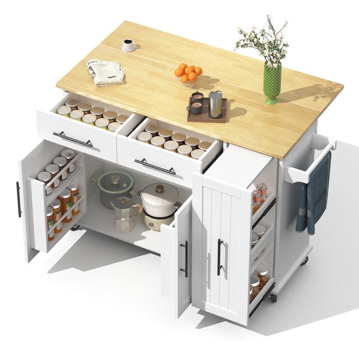 Desserte de cuisine - FURNITURER - FurnitureR - Plateau rabattable - 2 tiroirs & 2 portes - Roulettes verrouillables Desserte de cuisine - FURNITURER - FurnitureR - Plateau rabattable - 2 tiroirs & 2 portes - Roulettes verrouillables