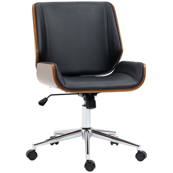 Chaise de bureau – Hauteur réglable pivotante 360° – pour le bureau – 53 x 60 x 86-96 cm noir