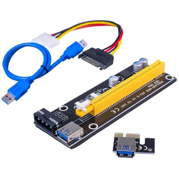 Adaptateur De Carte PCIe 1X Vers 16X Avec Câble USB 3.0 Pour
