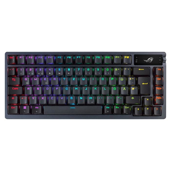 ASUS ROG Azoth Clavier Gaming Sans Fil Adaptable 75 Touches OLED Écran OLED Commutateur ROG NX Switches ROG NX Interchangeables Stabilisateurs de Clavier Clavier PBT Clavier Éclairage RGB