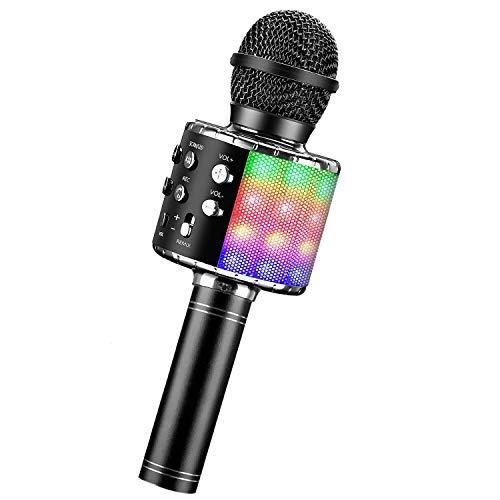 Microphone Karaoké Sans Fil Bluetooth Portable pour Enfants Adultes Chanter  Noir - Cdiscount Jeux - Jouets