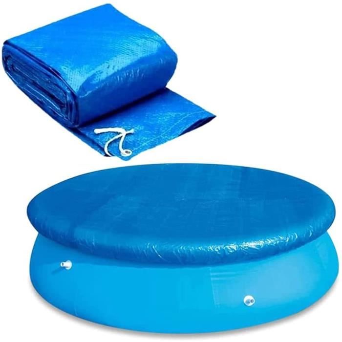 Bâche De Piscine Ronde 210D Imperméable - Protection Anti-Feuilles, Anti-UV - Avec Cordon De Serrage
