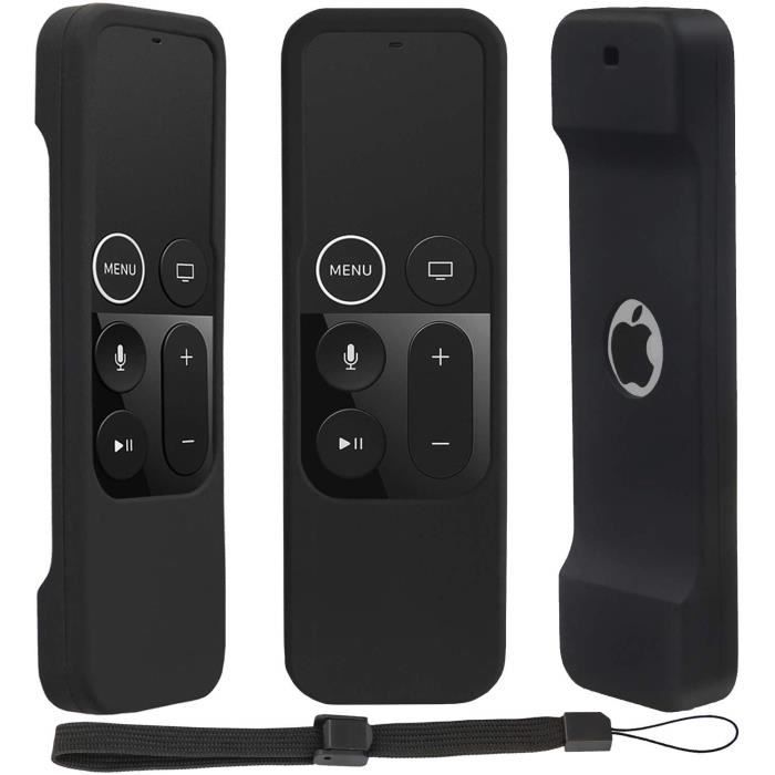 Couverture de protection en silicone de forme de chat pour la télévision  Apple TV 4K 4ème télécommande SIRI (Noir)