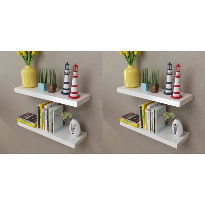 Etagere Murale Blanche Laquee Bricot Depot