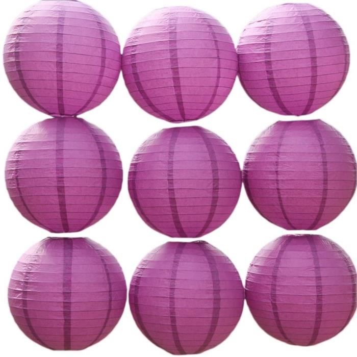 24 Lanternes Papier Chinois Colorées - 10/15/20/25 Cm - Pour Mariage, Fête, Décoration - Suspension