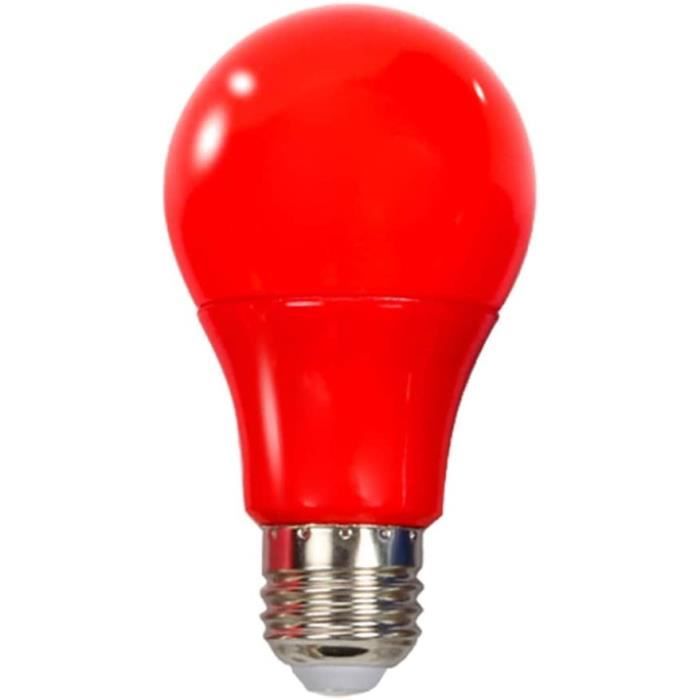 HEFEI 5PCS 5W E27 ampoule couleur ampoule LED couleur unique Lampe de Noël 220V partie petite rouge de couleur 360° ampoule [5441]