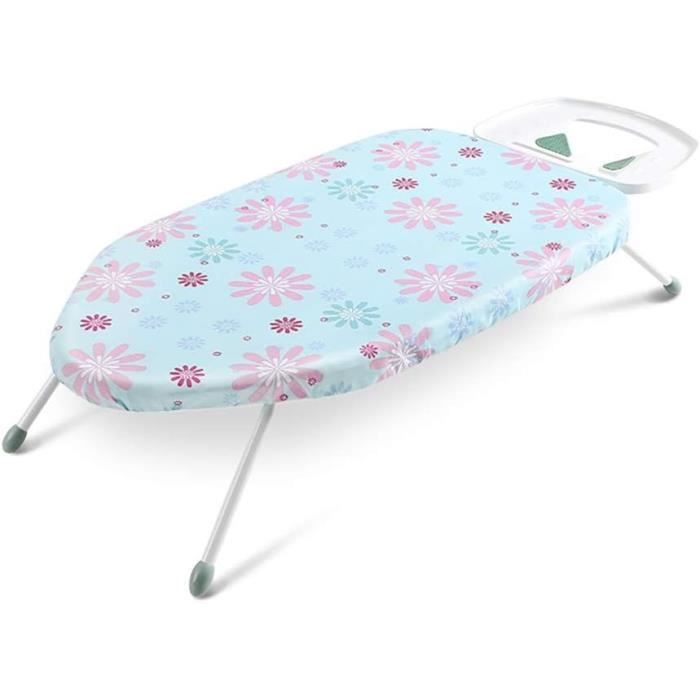 Planche à Repasser Pliable 107x78 Cm - Réglable En Hauteur, Légère Et Facile à Ranger Pour Maison Et Salle De Bain - Bleu