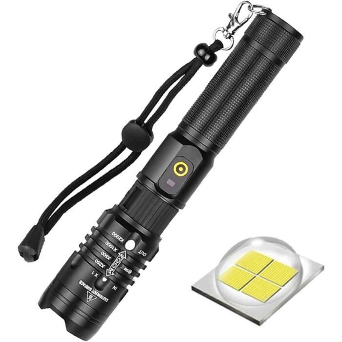 Mini lampe de poche XHP50 LED USB C Rechargeable 16340 18650 batterie lampe de poche 1500lm torche puissante peut être fermée avec un clic  39