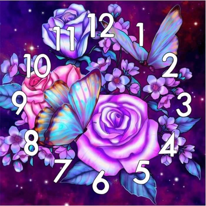 Kit Peinture Diamant 5D Papillon - Dessin Animé, Fleurs, Art Mosaïque Pour Débutants