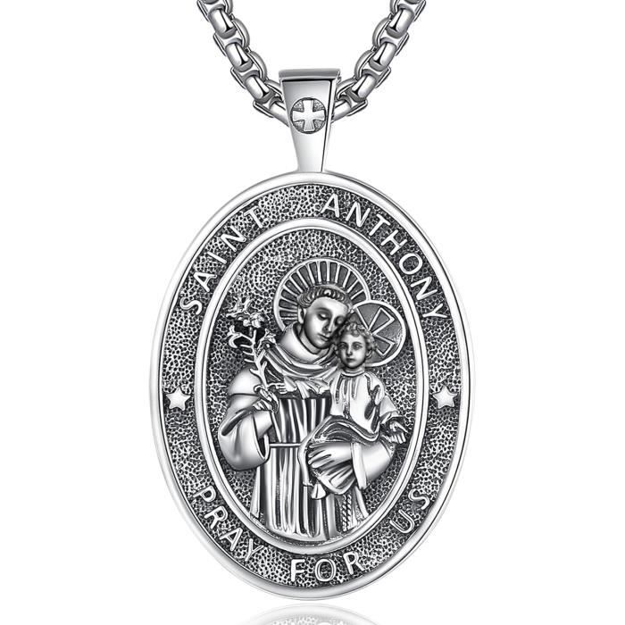 EUDORA Harmony Ball Dameshalsketting, 925 sterling zilver, vintage, met maanhanger, Hekates, drievoudige maan wiel, Wicca, runenamulet, sieraad geschikt als cadeau, Sterling zilver, Geen edelsteen
