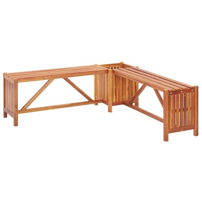 Banc de jardin meuble de patio dextérieur terrasse et jardinière 117 x 117 x 40 Banc de jardin meuble de patio dextérieur terrasse et jardinière 117 x 117 x 40