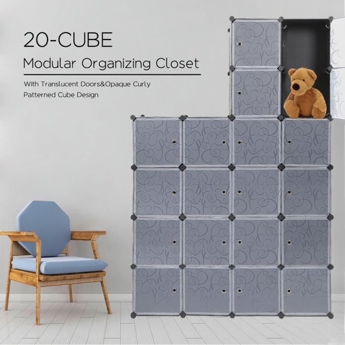 20 Cube Meuble Rangement Penderie Etagere A Chaussures Modulable