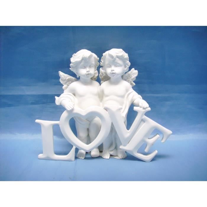 Le coin cadeaux Figurine ch/érubin Ange endormie sur Coeur B Statue Statuette Mariage bapt/ême No/ël d/éco 4x7.5x9cm Livraison Gratuite d/ès 25E