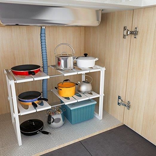 2 Etages Rangements Sous Evier Multi Usages Etagere Sous Evier