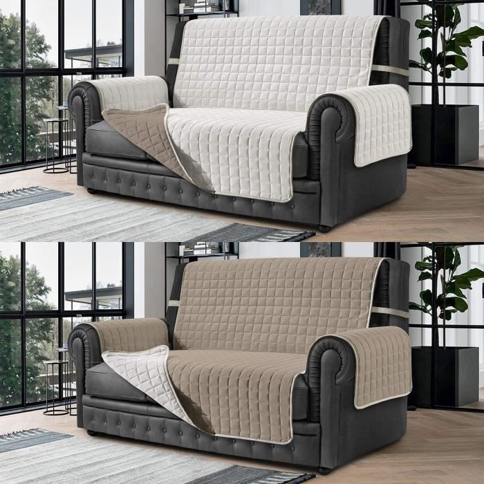 Comart - Housse de Fauteuil Majestic - Housse de Fauteuil avec accoudoirs - Bâche matelassée - Réversible - Anti-Rayures - pour Chiens et Chats - Lavable en Machine - Antidérapant - Gris - Fauteuil 1 Comart - Housse de Fauteuil Majestic - Housse de Fauteuil avec accoudoirs - Bâche matelassée - Réversible - Anti-Rayures - pour Chiens et Chats - Lavable en Machine - Antidérapant - Gris - Fauteuil 1