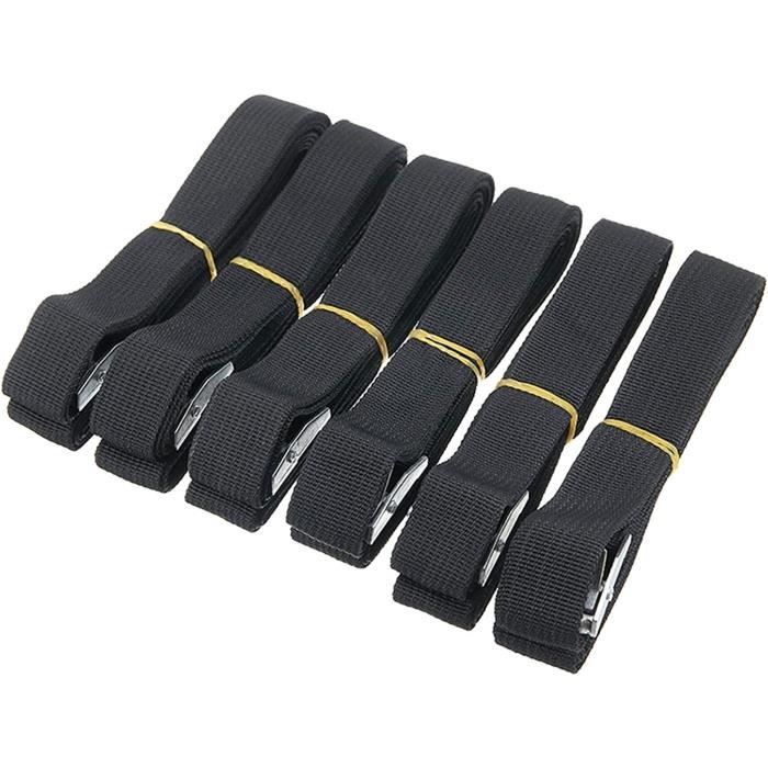 10 Pcs Sangles d'Arrimage à Boucle Souple 46x2,5cm Sangle d'Arrimage à