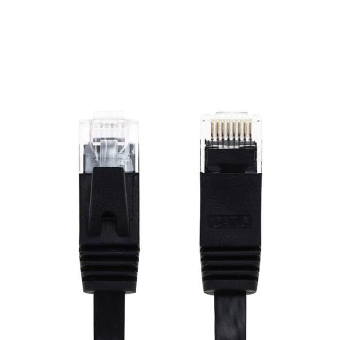 Câble réseau Cat6 RJ45 paire torsadée 8P8C, câbles plats pour routeur d ...