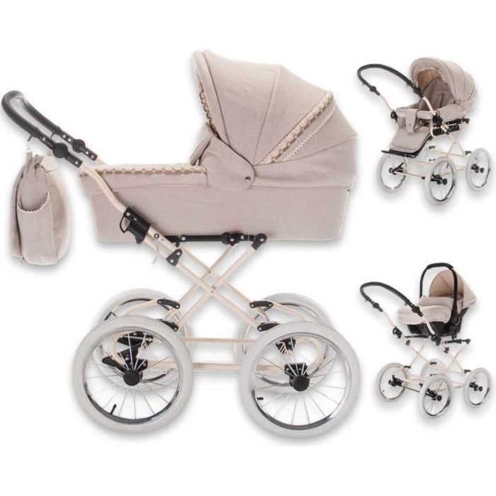 poussette canne roue gonflable