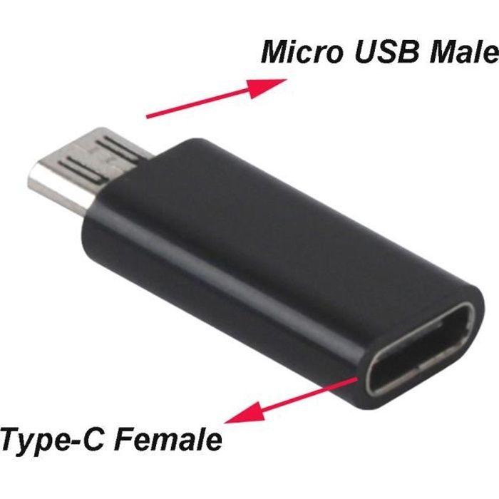 Adaptateur USB Femelle vers micro USB Mâle ***micro usb mâle à
