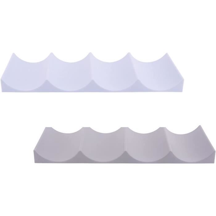 Lot De 2 Porte-bouteilles Pour Réfrigérateur - Organisateur Empilable Blanc, Antidérapant - Capacité 10 Bouteilles