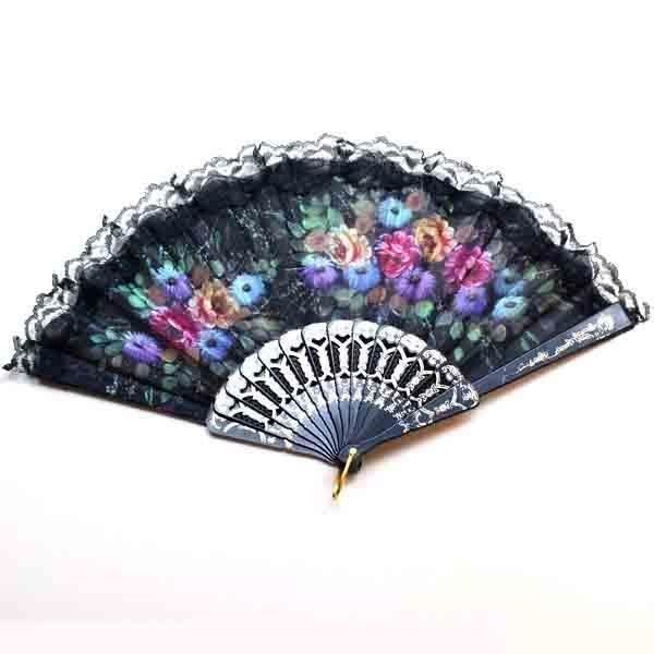 Eventail Espagnol Dentelle Fleur Soiree Sq Cdiscount Jeux Jouets