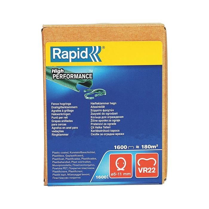 Rapid Hekwerk Hogringen VR22 | 1.600 Stuks | Zwart - 40017338
