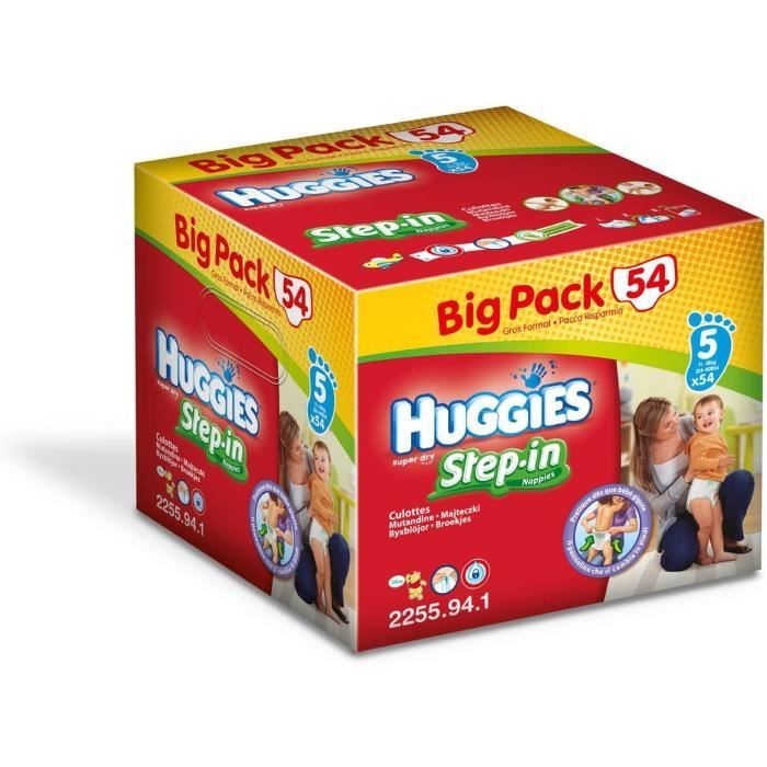 Huggies 2255941 StepIn Big Pack Taille 5 54 Couches 344 Cdiscount