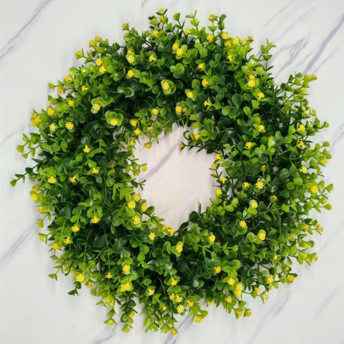 Couronne De Fleurs Artificielles En Forme De Cœur - Décoration Murale Ou Suspendue Pour Mariage, Saint-Valentin, Porte, Voiture - 7