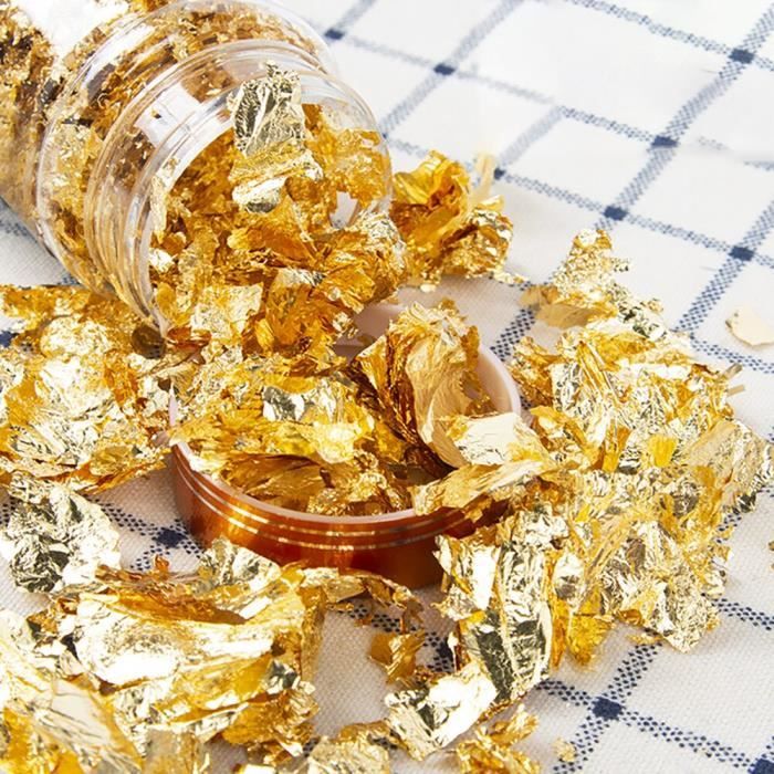 Feuilles d'or comestibles, 3 pièces, feuille d'or comestible pour