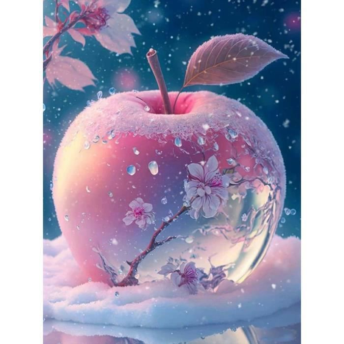 Kit Peinture Diamant 5D Bimkole 30x30cm - Lapin Fleur - DIY Décoratif Avec Strass Rond