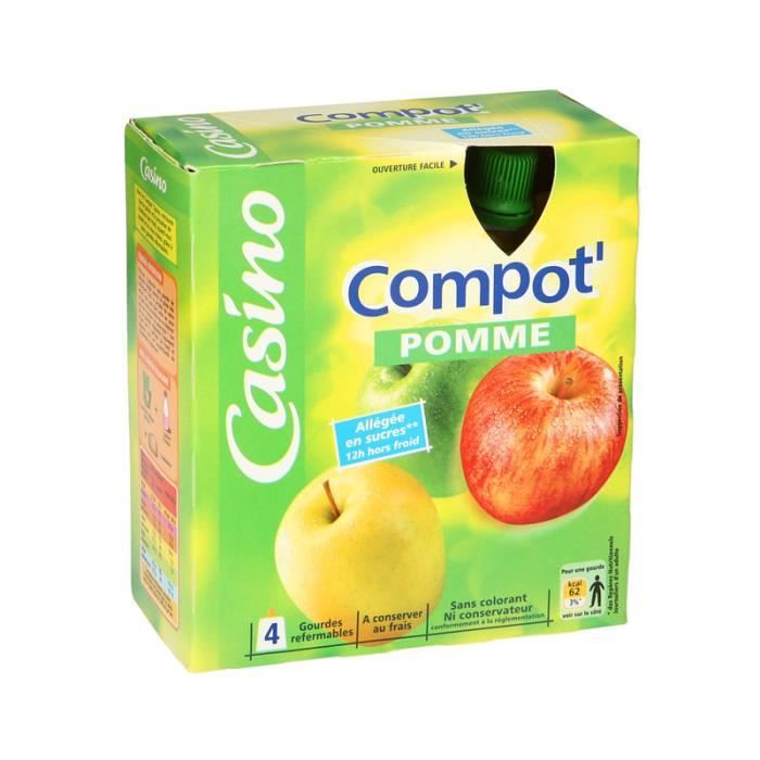 Compote gourde pomme allég. en sucre Cdiscount Au quotidien